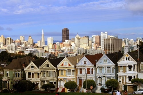 View of San Francisco Painted Ladies