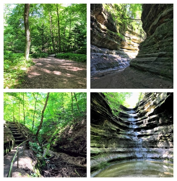 Views of the best hiking trails and canyons at Starved Rock 